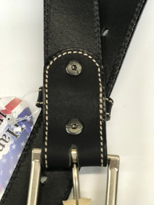 Gingerich Nashville Edge Stitched Black Men's Leather Belt