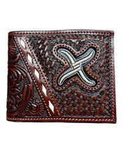 Load image into Gallery viewer, Twisted X Tooled and Bucklaced Leather Bifold Wallet