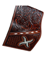 Load image into Gallery viewer, Twisted X Tooled and Bucklaced Leather Bifold Wallet