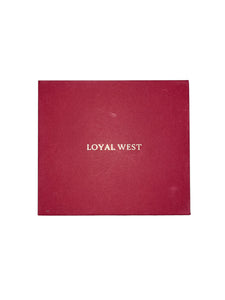 Loyal West Cupid Coin Pouch - Black And White Cowhide