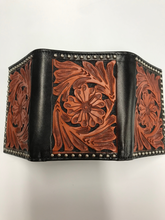 Load image into Gallery viewer, Ranger Western Tooled Leather Tri-Fold Wallet
