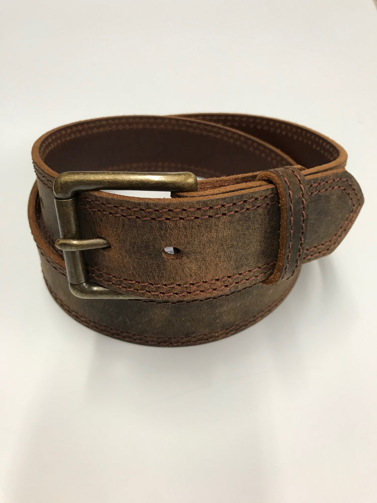 Gingerich Holbrook Leather Men's Waxy Bomber Brown Leather Belt