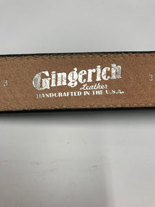Gingerich BW Leather Rich Brown Basket Stamp Belt
