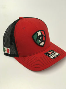 Ariat Red and Black Mexican Flag Ball Cap